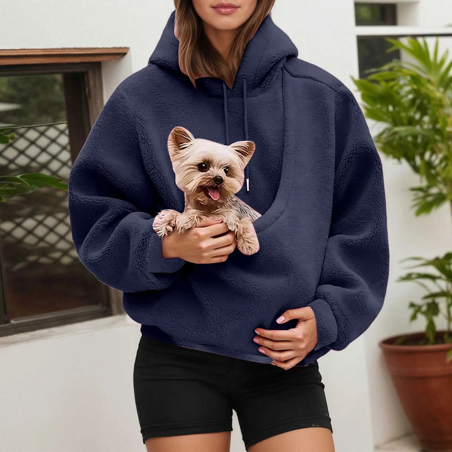 Cat Lovers Hoodie Kangaroo Dog Pet Holder Carrier Big Pouch Pocket Pullovers Sweatshirt Animal Pouch Hood Sweatshirt For Women