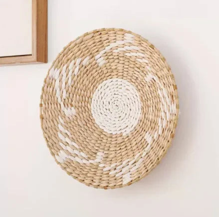 Boho Hand Woven Wall Basket Hanging Home Decorative Rustic Wall Basket Decor Pendants For Kitchen Farmhouse Table Living Room