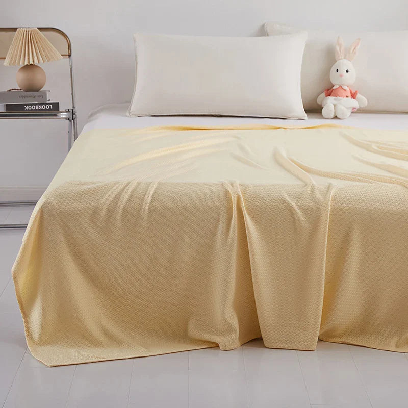 100% Bamboo Fiber Summer Blanket Lightweight Breathable Diamond Grid Air Condition Cooling Quilt Skin-friendly Duvet Comforter
