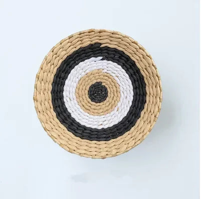 Boho Hand Woven Wall Basket Hanging Home Decorative Rustic Wall Basket Decor Pendants For Kitchen Farmhouse Table Living Room