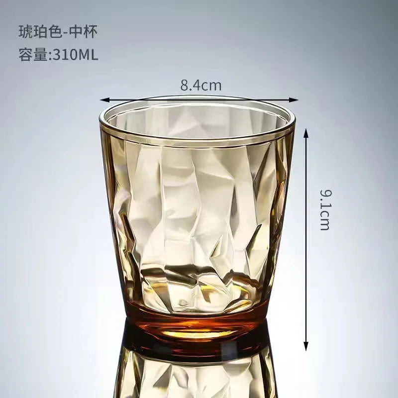 1/2/4/6pcs Acrylic AS Wine Glasses Whiskey Cocktail Juice Drinking Tumblers Plastic Cups Reusable Coffee Tea Water Cup for Party