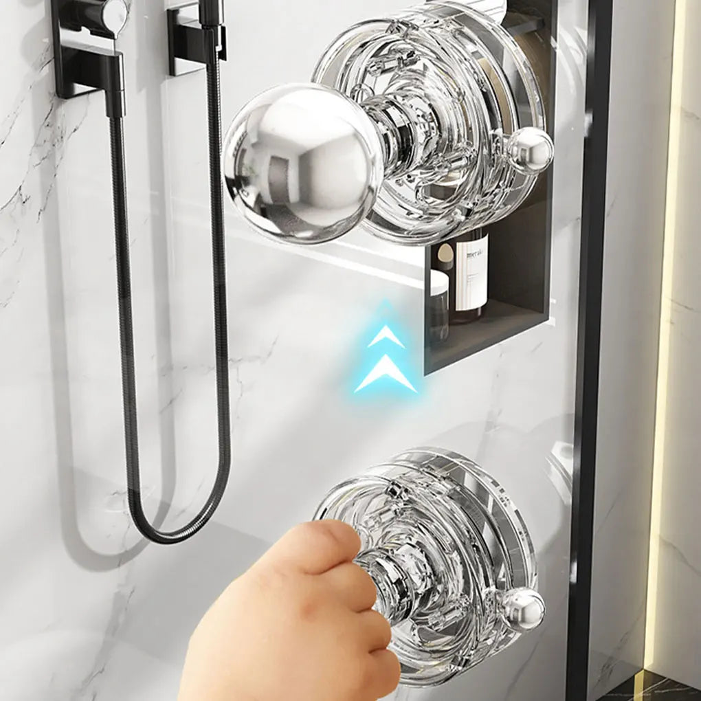 Strong Suction Cup Handrail Bathroom Reusable Handle For Bathroom Handrail Grab Bathroom Door Can Be Transparent