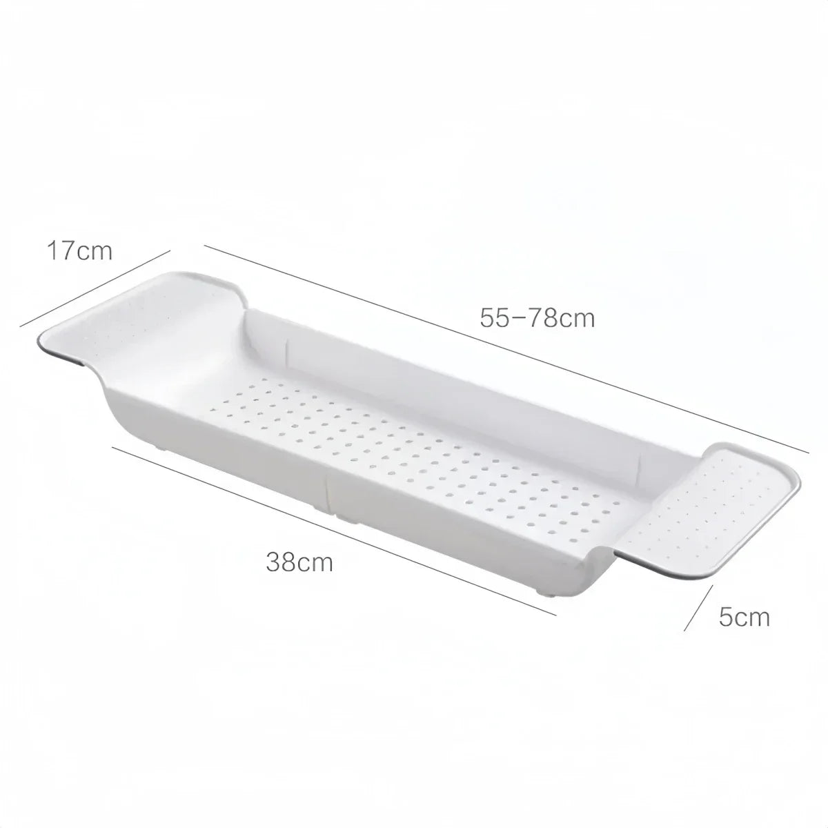 Retractable Bathtub Caddy Tray-Adjustable Plastic Bath Tub Organizer,Non-Slip Bathroom Shelf for Shower Storage bathtub tray