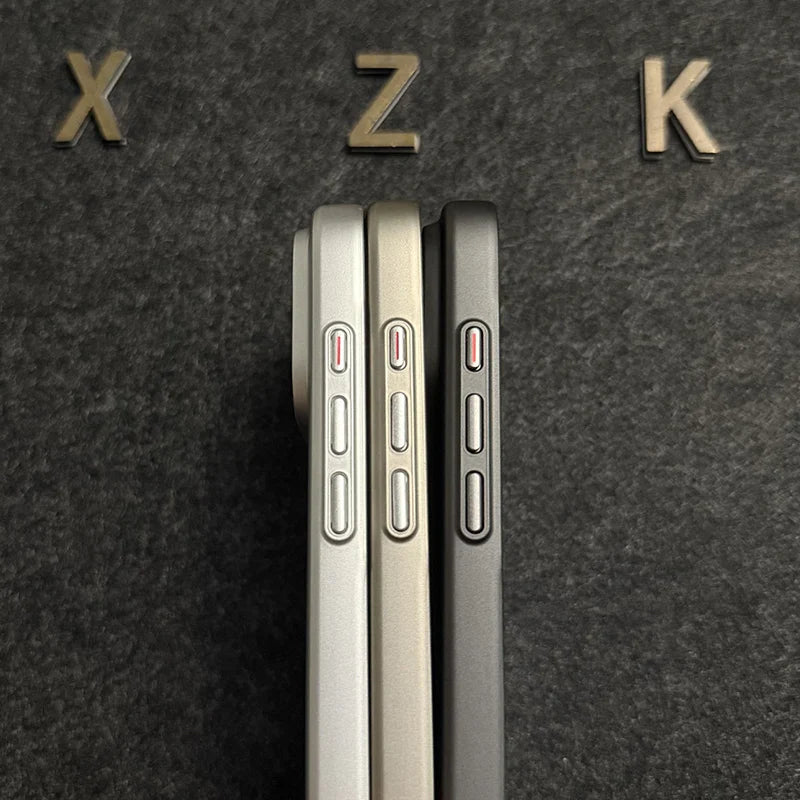 For iphone 17 16 Pro Max 17 Pro Case Hard Titanium Glossy Corrugated Stripe Anti-Fingerprint Back Cover For iphone 17 Pro Shell