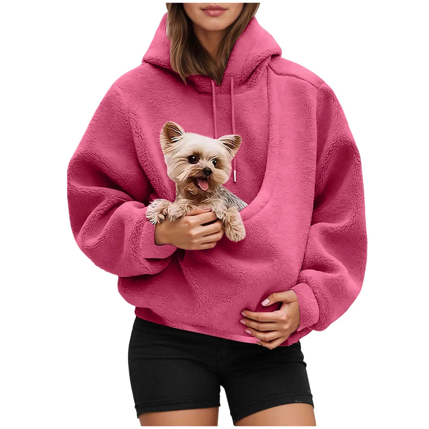 Cat Lovers Hoodie Kangaroo Dog Pet Holder Carrier Big Pouch Pocket Pullovers Sweatshirt Animal Pouch Hood Sweatshirt For Women