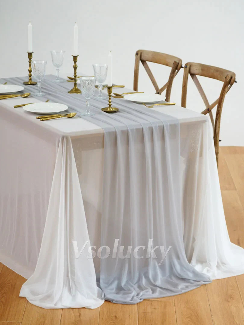 Table Runner Luxury Sheer for Wedding Rustic Boho Party Bridal Shower Birthday Christmas Decorations