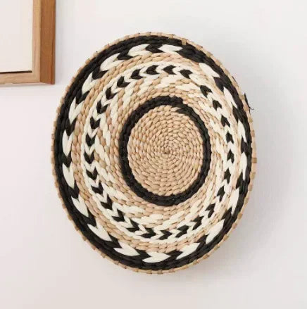 Boho Hand Woven Wall Basket Hanging Home Decorative Rustic Wall Basket Decor Pendants For Kitchen Farmhouse Table Living Room