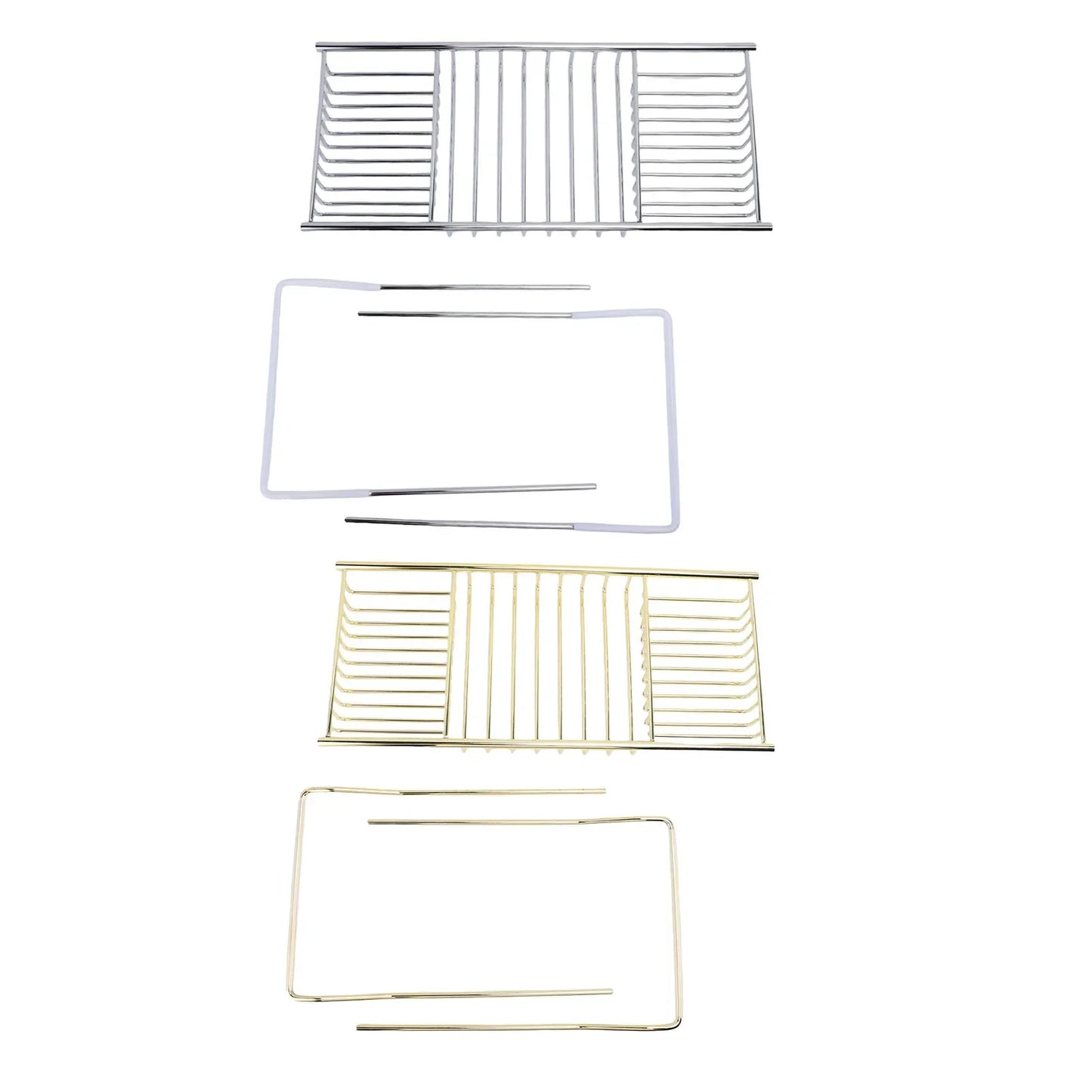 Bathtub  Tray Stainless Steel Expandable Shower Tub Tray for Luxury Bath Bathroom Accessories Expandable Bathtub Tray