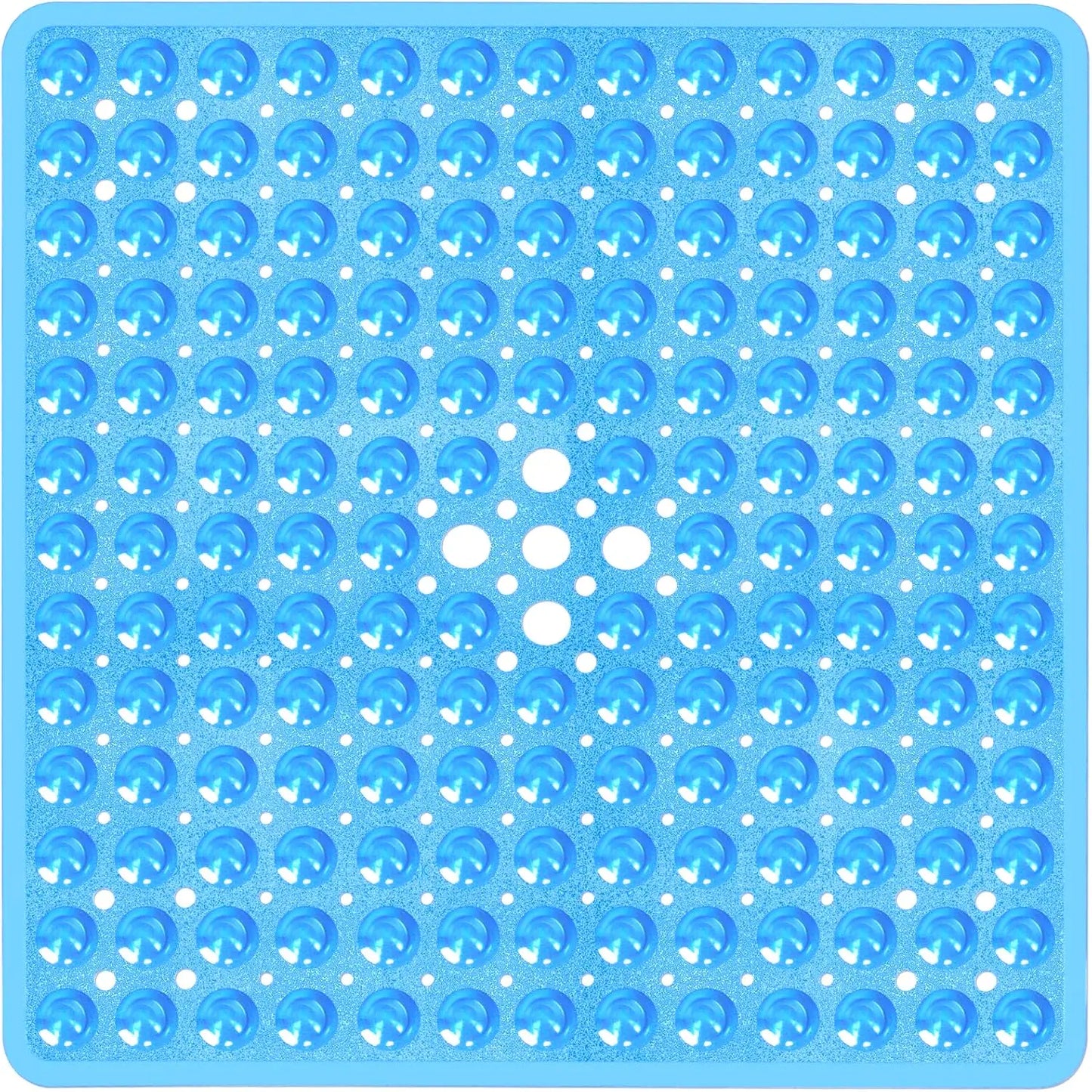 53x53cm Non Slip Shower Mat for Inside Shower Stall Mats for Bathroom Floor, Soft Bath Mat for Bathtubs with Big Suction Cups