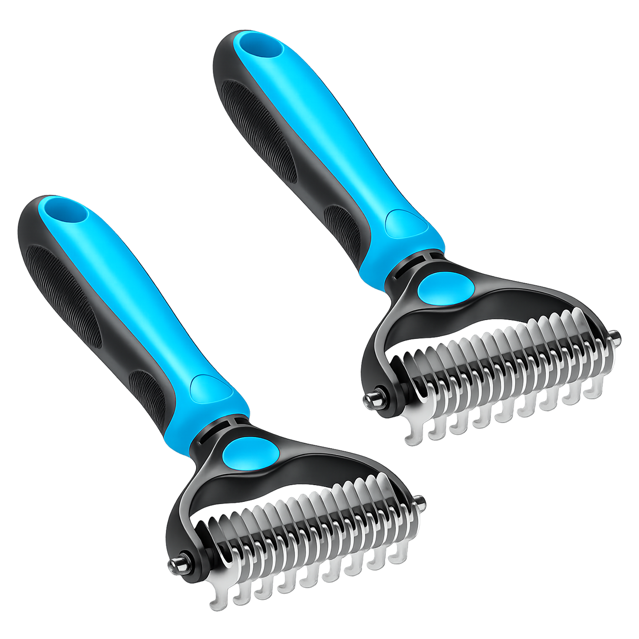 Ajaxfit™ Professional Double-Sided Pet Grooming Rake ✨ Undercoat Deshedding Tool for Dogs & Cats 🐶🐱