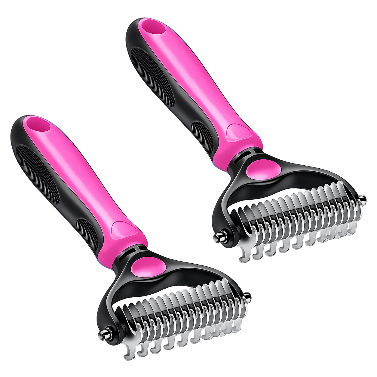 Ajaxfit™ Professional Double-Sided Pet Grooming Rake ✨ Undercoat Deshedding Tool for Dogs & Cats 🐶🐱