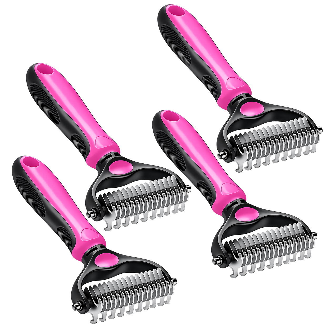 Ajaxfit™ Professional Double-Sided Pet Grooming Rake ✨ Undercoat Deshedding Tool for Dogs & Cats 🐶🐱