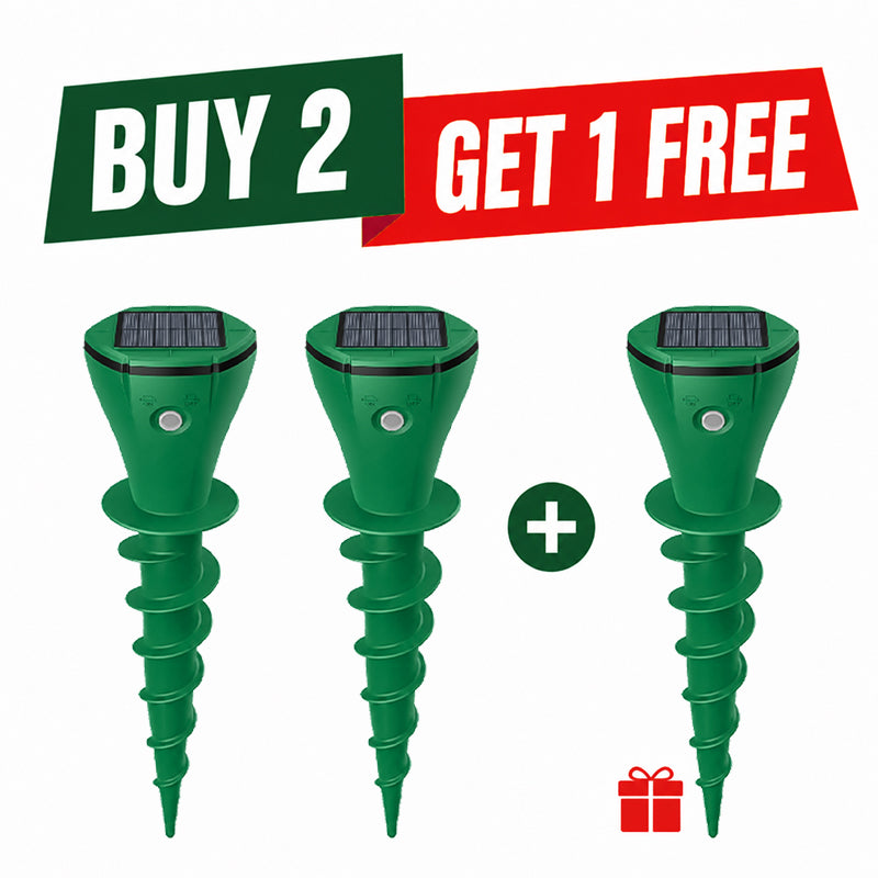 💥Hot Sale 50% OFF🌿Solar Powered Waterproof Screw Mole Repellent