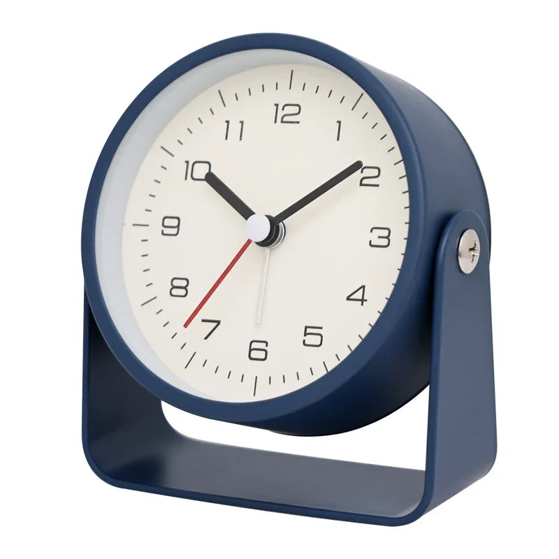 1pc Creative Metal Small Alarm Clock, Student Specific Silent Desktop Clock,Minimalist Quartz Clock，For Room Desk Office Decor