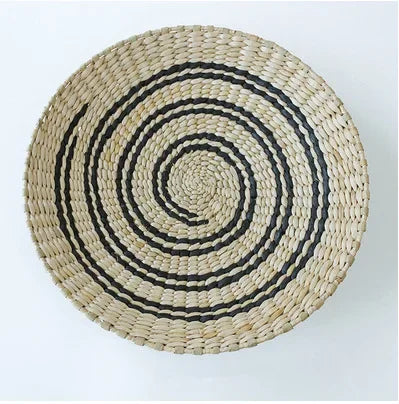 Boho Hand Woven Wall Basket Hanging Home Decorative Rustic Wall Basket Decor Pendants For Kitchen Farmhouse Table Living Room