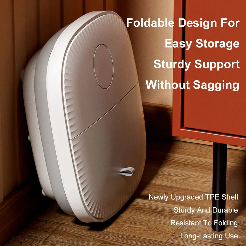 Fully Automatic Massage Heating Foot Bath Folding Heat Constant Temperature Foot Wash Basin Relieve Pressure Relax Massager Spa