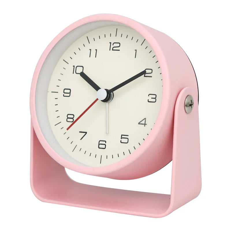 1pc Creative Metal Small Alarm Clock, Student Specific Silent Desktop Clock,Minimalist Quartz Clock，For Room Desk Office Decor