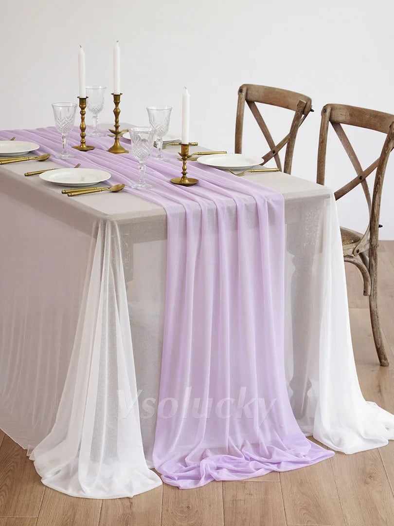 Table Runner Luxury Sheer for Wedding Rustic Boho Party Bridal Shower Birthday Christmas Decorations