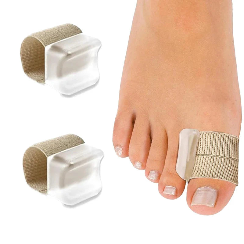 2PC Gel Toe Spacers Bunion Corrector with Loops Portable Toe Separators for Bunion Overlap Toe Hammer Toe Big Toe Alignment