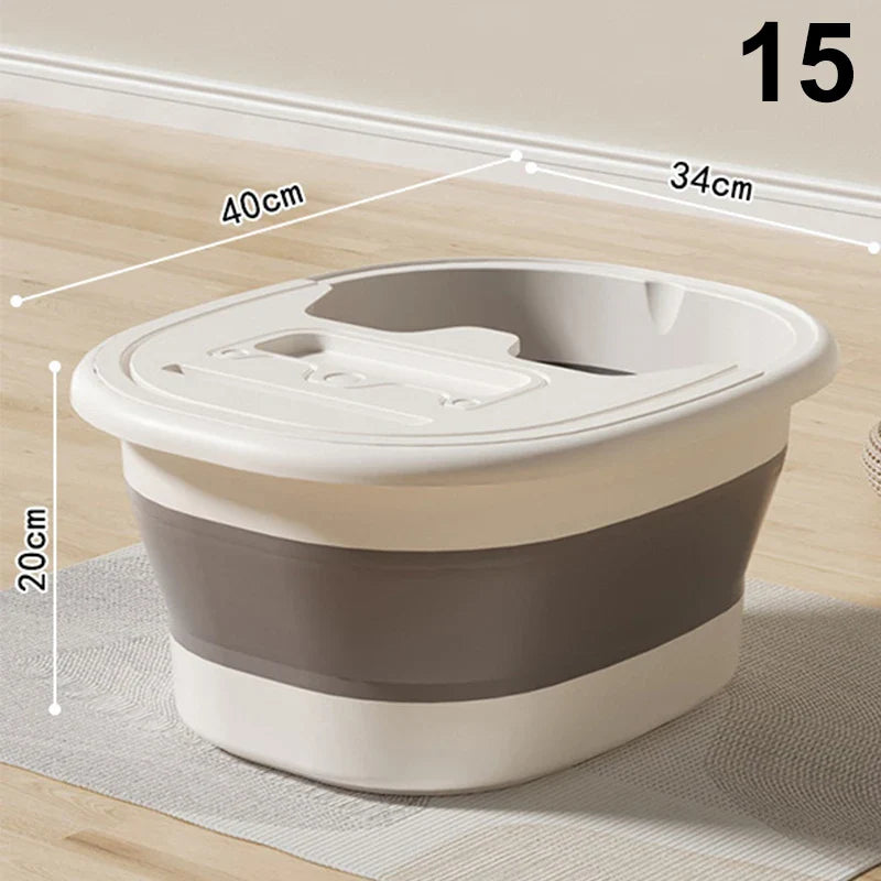 1Pcs Foldable Home Foot Bath Bucket Massage Foot Wash Leisure Health Bucket Foot Bath Basin Portable Foot Soak Foot Tub