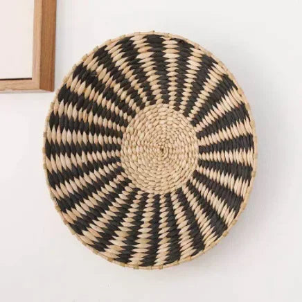 Boho Hand Woven Wall Basket Hanging Home Decorative Rustic Wall Basket Decor Pendants For Kitchen Farmhouse Table Living Room