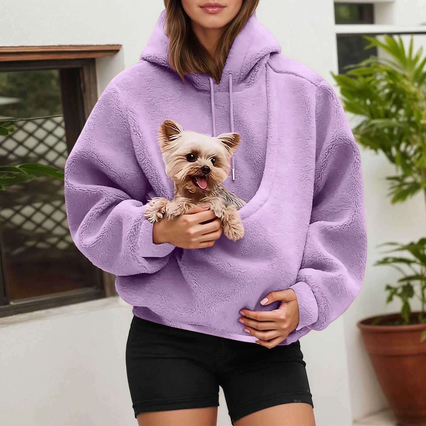 Cat Lovers Hoodie Kangaroo Dog Pet Holder Carrier Big Pouch Pocket Pullovers Sweatshirt Animal Pouch Hood Sweatshirt For Women