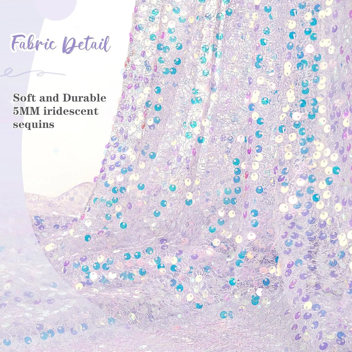 Sequin Iridescent Table Runner Boho Table Runners Glitter Sequin Tablecloth for Party Wedding Summer Mermaid Birthday Decoration