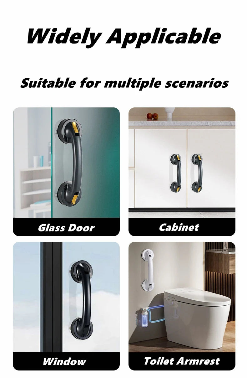 Shower Handle Grab Bars For Bathtubs Showers Suction Grab Bar Bathroom Bathtub Bath Handles Handicap Elderly Seniors Safety Grip