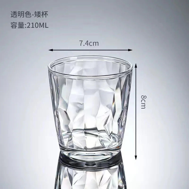 1/2/4/6pcs Acrylic AS Wine Glasses Whiskey Cocktail Juice Drinking Tumblers Plastic Cups Reusable Coffee Tea Water Cup for Party