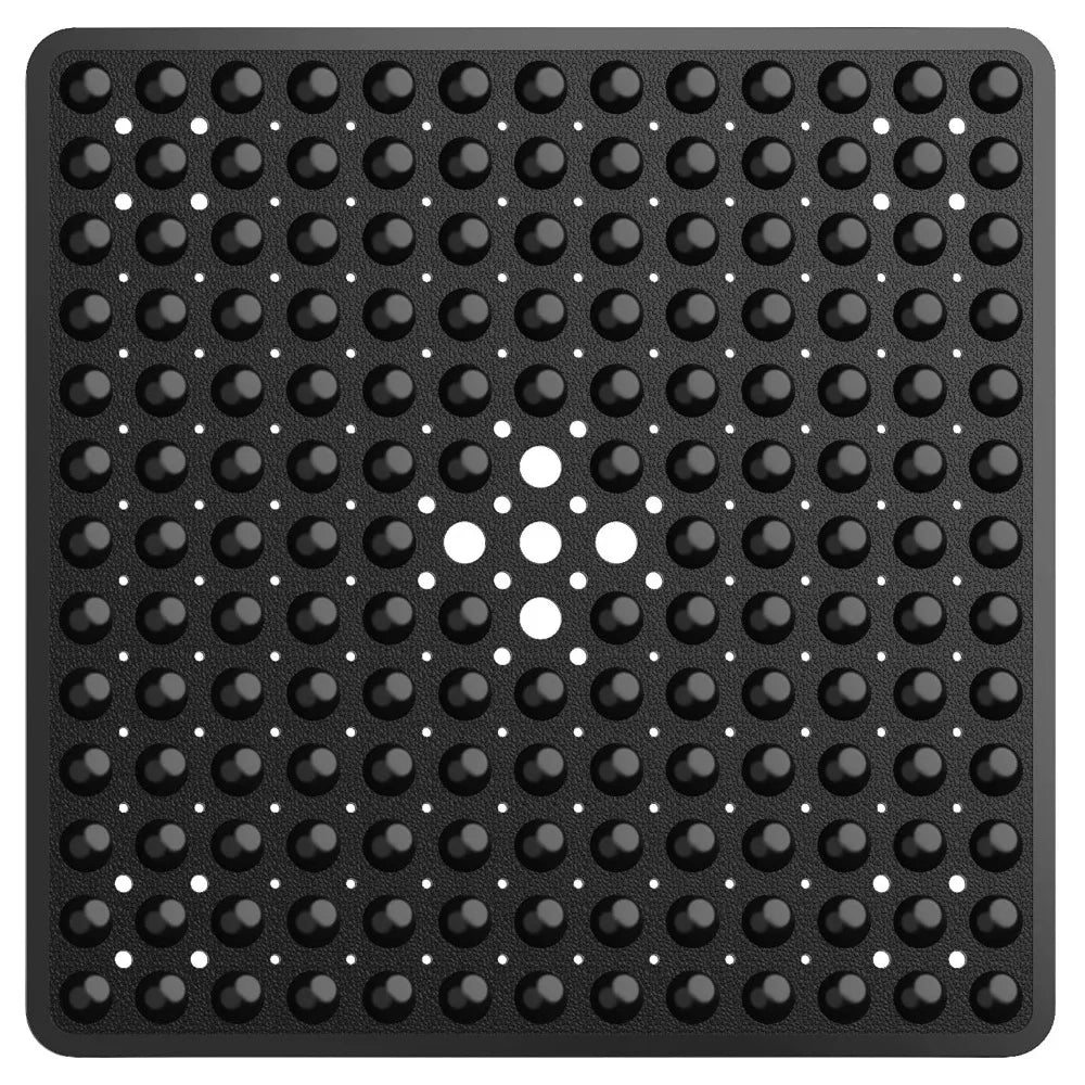 53x53cm Non Slip Shower Mat for Inside Shower Stall Mats for Bathroom Floor, Soft Bath Mat for Bathtubs with Big Suction Cups