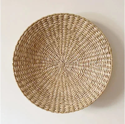 Boho Hand Woven Wall Basket Hanging Home Decorative Rustic Wall Basket Decor Pendants For Kitchen Farmhouse Table Living Room
