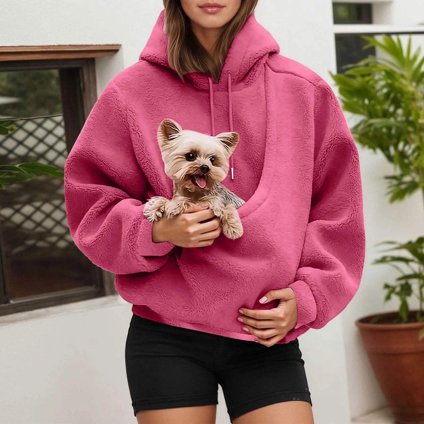 Cat Lovers Hoodie Kangaroo Dog Pet Holder Carrier Big Pouch Pocket Pullovers Sweatshirt Animal Pouch Hood Sweatshirt For Women