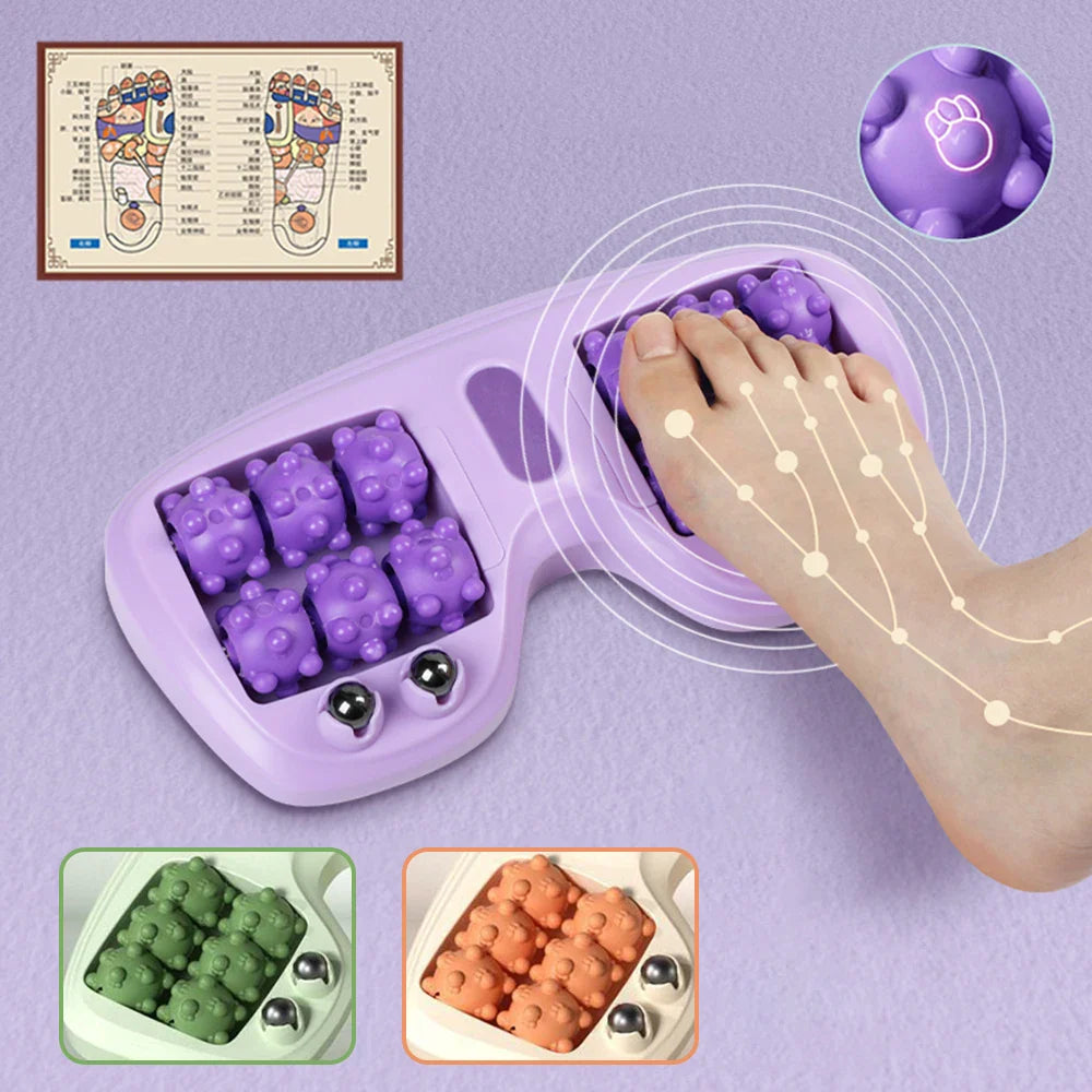 Foot Roller Massager Foot Massage Magnetic Bead Roller Multi-Point Foot Massage Foot Therapy Rubbing Foot Massager Tri Color