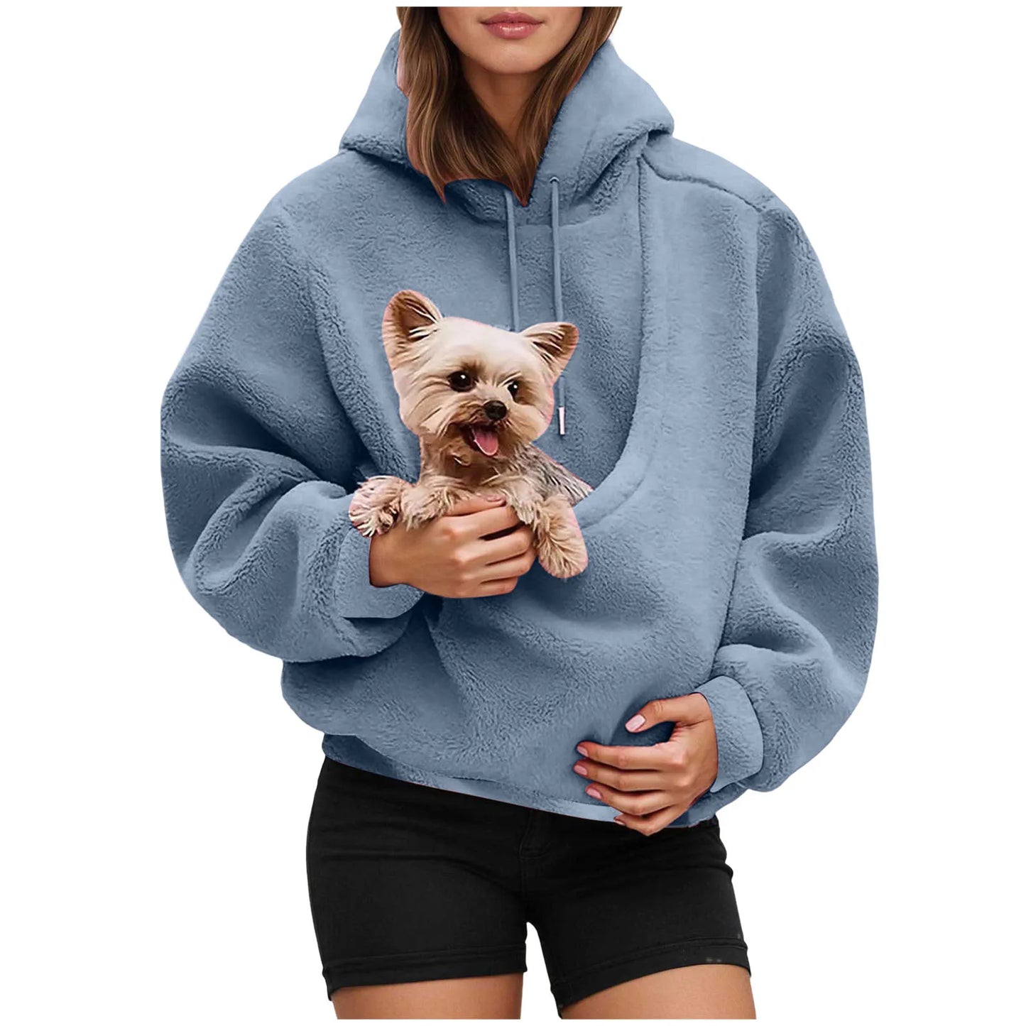 Cat Lovers Hoodie Kangaroo Dog Pet Holder Carrier Big Pouch Pocket Pullovers Sweatshirt Animal Pouch Hood Sweatshirt For Women