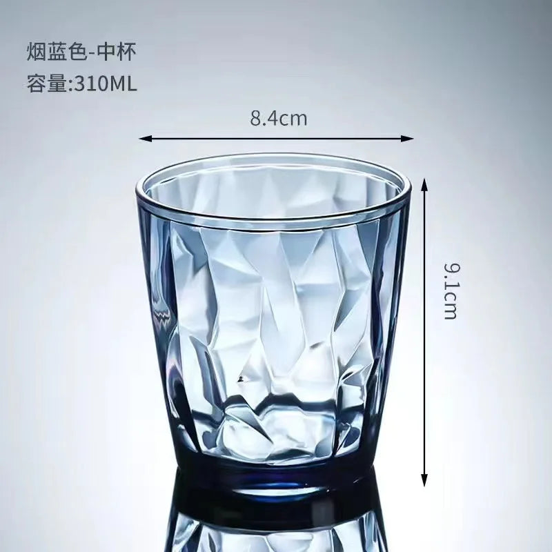1/2/4/6pcs Acrylic AS Wine Glasses Whiskey Cocktail Juice Drinking Tumblers Plastic Cups Reusable Coffee Tea Water Cup for Party