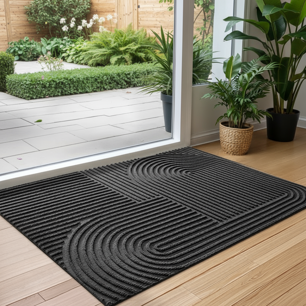 Waterabsorberende Deurmat met Antislip Rubberen Onderkant voor Binnen en Buiten