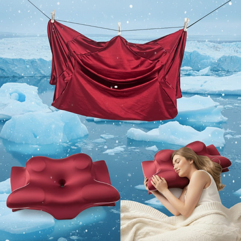 1pc Satin Neck Pillow Cover, Butterfly-shaped Original Pillow Cover, Summer Cool Pillow Cover, 60*40 Pillow Cover, Suitable for Women as a Cooling Pillow Cover, with Zipper Design/visible, Suitable as Easter Gifts