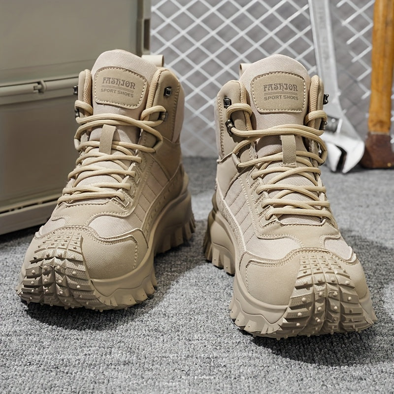 Autumn New High-Top Large Size Sports Hiking Shoes, Comfortable Thick Sole Lightweight Casual Walking Shoes, Suitable for All Seasons Daily Outdoor Sports, Walking And Travel, Hiking, Camping Gear