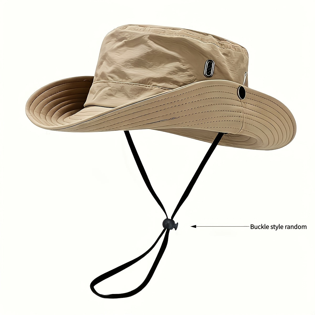 Hiking Outdoor Hat, New Unisex Mountaineering Sun Protection Bucket Hat, Outdoor Quick-Dry Drawstring Cap, Travel Outdoor Bucket Hat, Fishing Hat, Windproof with Random Style Button and Drawstring