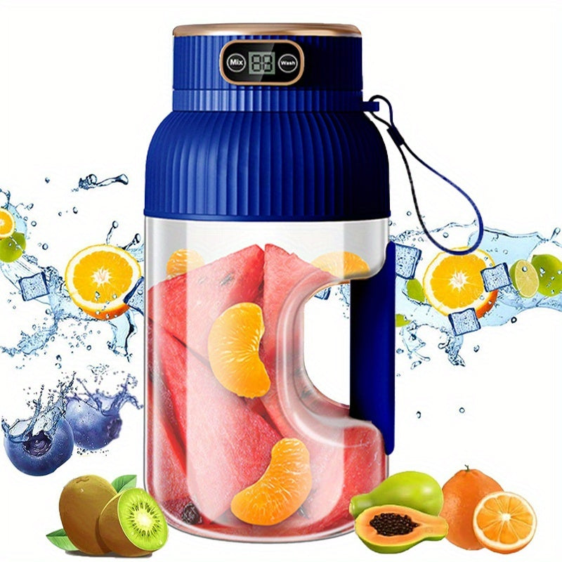 Fruit Juicer, Portable Multifunctional Drink Cup, Upgraded 10-Blade Large Capacity Portable Juicer, Multifunctional Juicer Blender Suitable for Vegetables, Fruits, And Smoothies, Rechargeable Juicer, Suitable for Sports, Travel