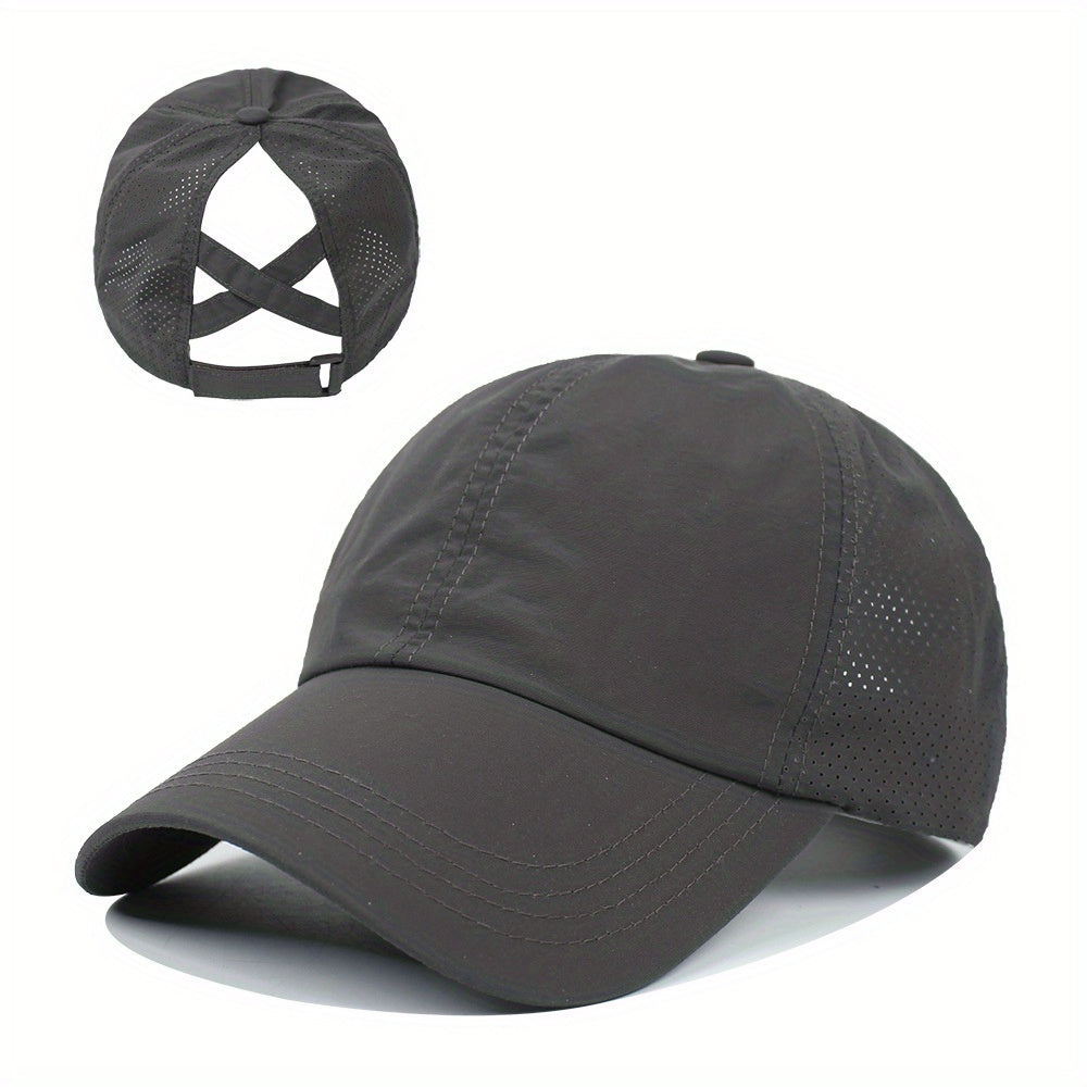 1X Summer Quick-Dry Men'S Ponytail Baseball Cap, Hat, Women'S Sports Cap, Camping Hat
