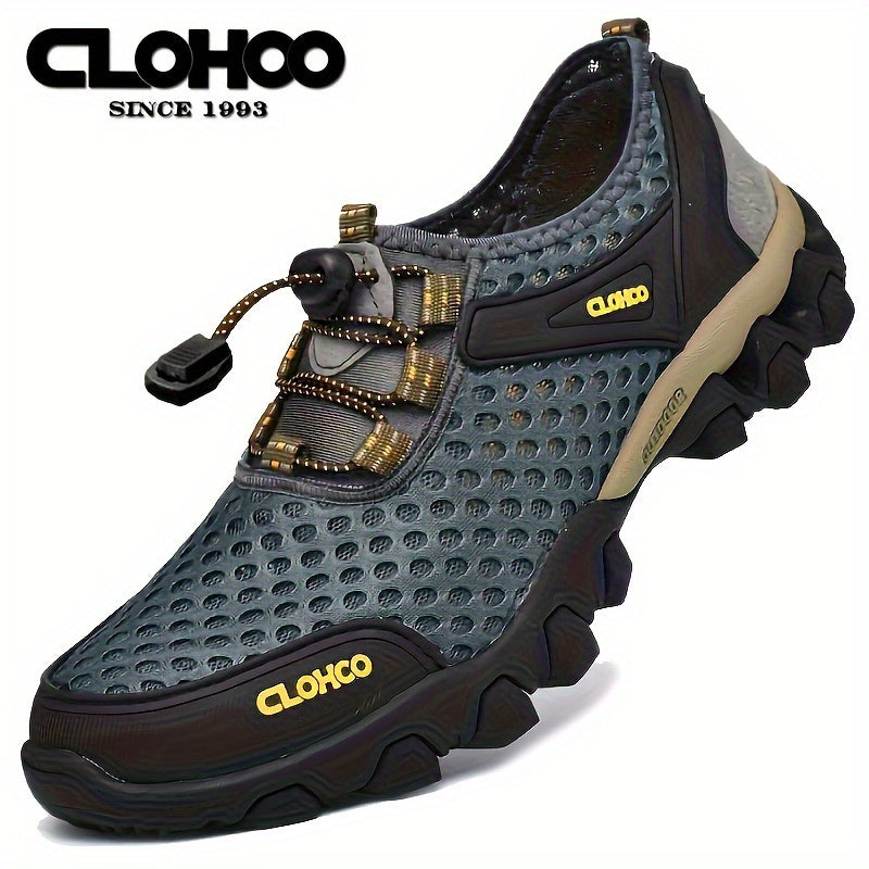 Mesh Shoes, Rubber Thick Sole, Handcrafted Cold Glue Shoes, Outdoor Casual Athletic Men'S Shoes