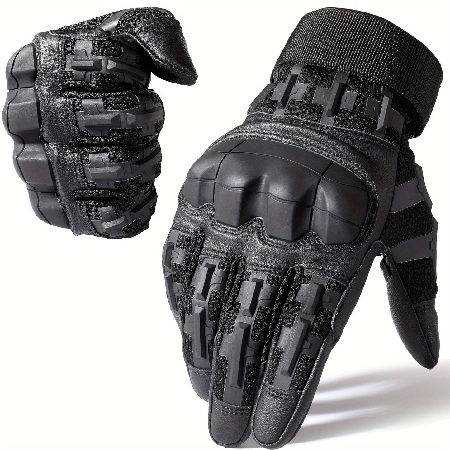 Men'S Hard Shell Protective Gloves, Touch Screen Tactical Gloves, Suitable for Outdoor Sports, Climbing, Hiking, Men And Women, Summer Winter