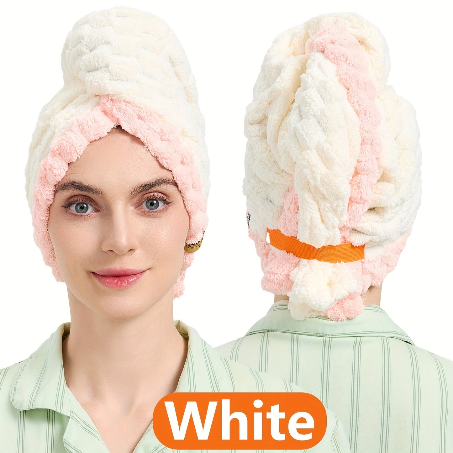 1pc Women'S Extra Large Quick-Dry Hair Towel - Super Absorbent Microfiber Turban with Wide Brim, 50x70cm (19.69x27.56in) for Curly, Wavy, Straight Hair - Thick & Soft for Home, Travel, Christmas Gift, Hair Towel For Women, Hair Towel For Men