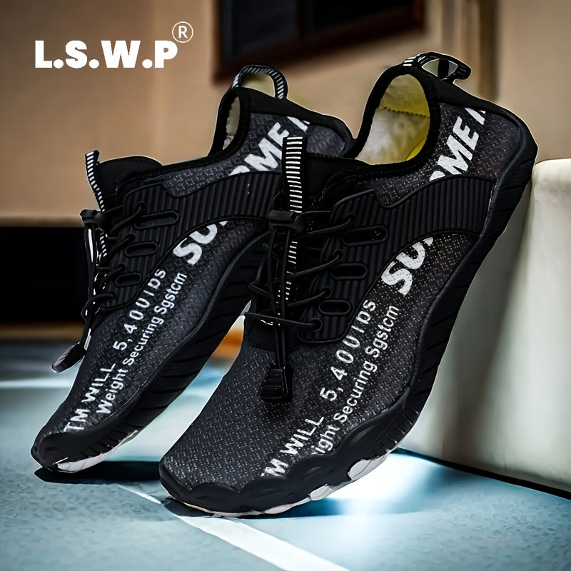 Men's Wading Shoes, Anti-Slip, Breathable Knit Mesh Indoor Yoga Shoes, Wide Toe Box