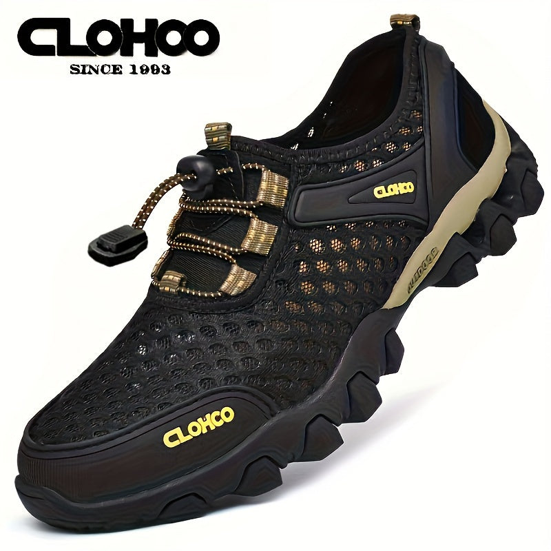 Mesh Shoes, Rubber Thick Sole, Handcrafted Cold Glue Shoes, Outdoor Casual Athletic Men'S Shoes