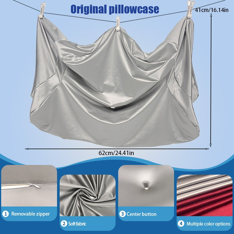 1pc Satin Neck Pillow Cover, Butterfly-shaped Original Pillow Cover, Summer Cool Pillow Cover, 60*40 Pillow Cover, Suitable for Women as a Cooling Pillow Cover, with Zipper Design/visible, Suitable as Easter Gifts