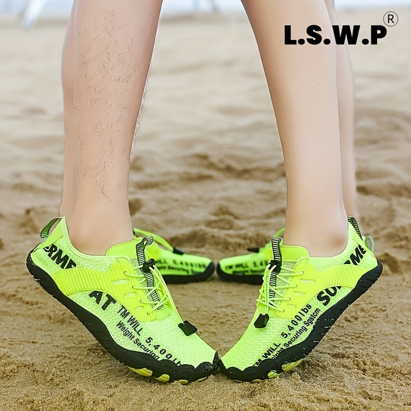 Men's Wading Shoes, Anti-Slip, Breathable Knit Mesh Indoor Yoga Shoes, Wide Toe Box