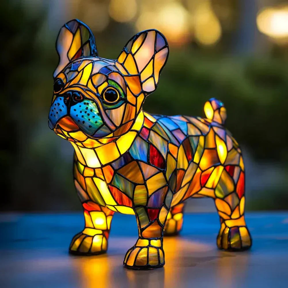 Table Lamp Stained Glass Animal Decorative Night Light