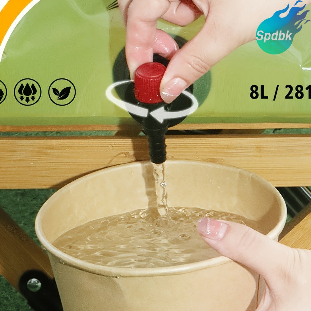 2.11gal Portable Water Container with Faucet - Foldable, Lightweight & Durable PET Material, Ideal for Camping, Hiking, Travel & Outdoor Activities, Camping Water Jug